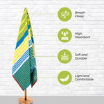 Mira Striped Cotton Velour Terry Large Oversized Beach Towel - Beach Towel by Superior Brand