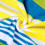 Mira Striped Cotton Velour Terry Large Oversized Beach Towel - Beach Towel by Superior Brand