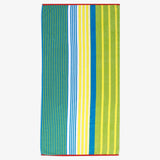 Mira Striped Cotton Velour Terry Large Oversized Beach Towel - Beach Towel by Superior Brand
