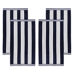 Cabana Stripe Oversized Cotton Beach Towel Set of 2, 4, or 6 Piece - Beach Towel by Superior Brand