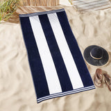 Cabana Stripe Oversized Cotton Beach Towel Set Of 2,4,6 - Beach Towel by Superior