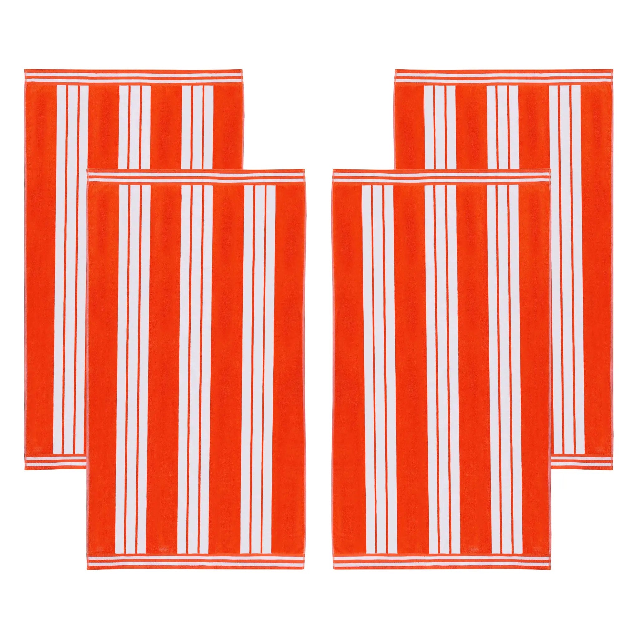Cabana Stripe Oversized Cotton Beach Towel Set of 2, 4, or 6 Piece