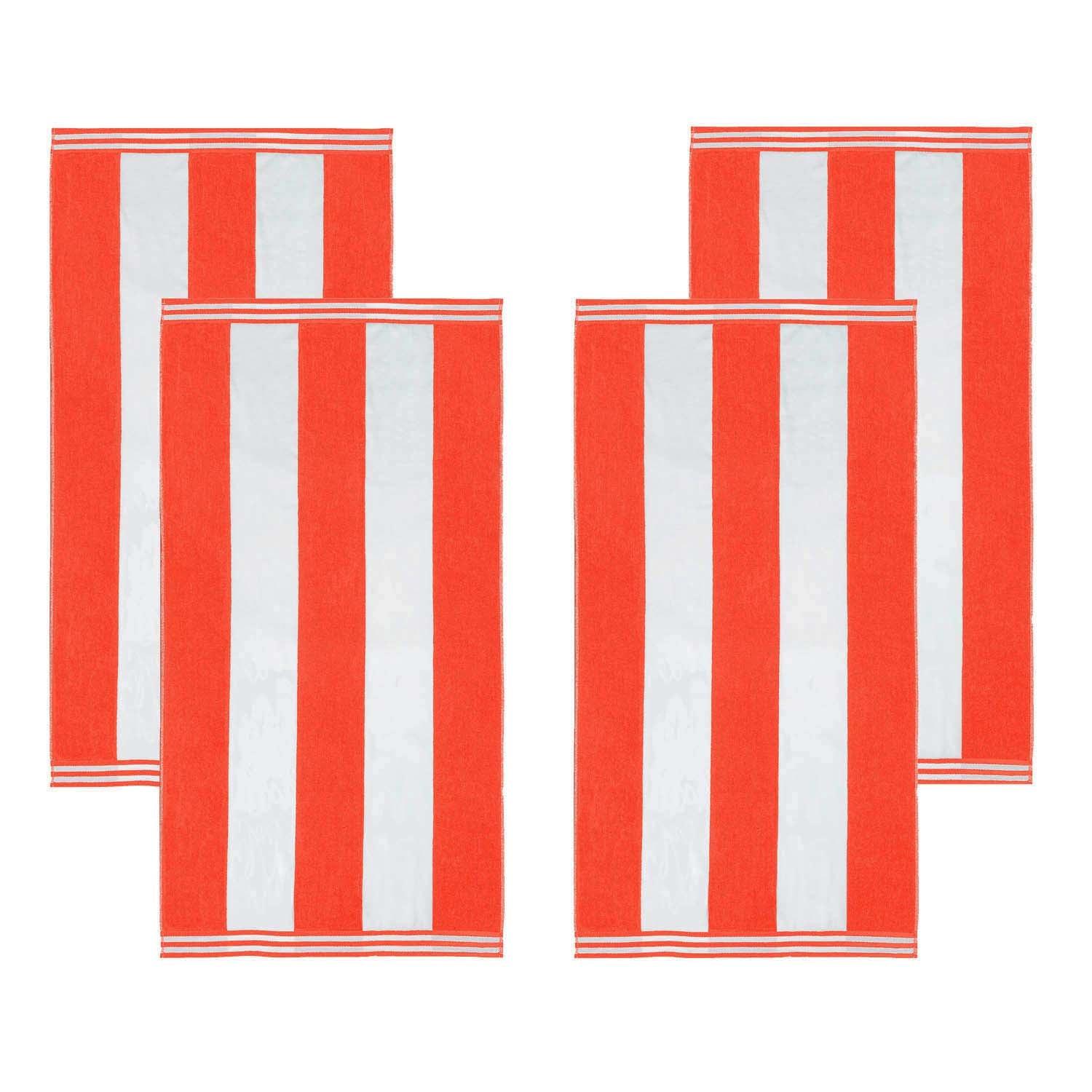 Cabana Stripe Oversized Cotton Beach Towel Set Of 2,4,6 - Beach Towel by Superior