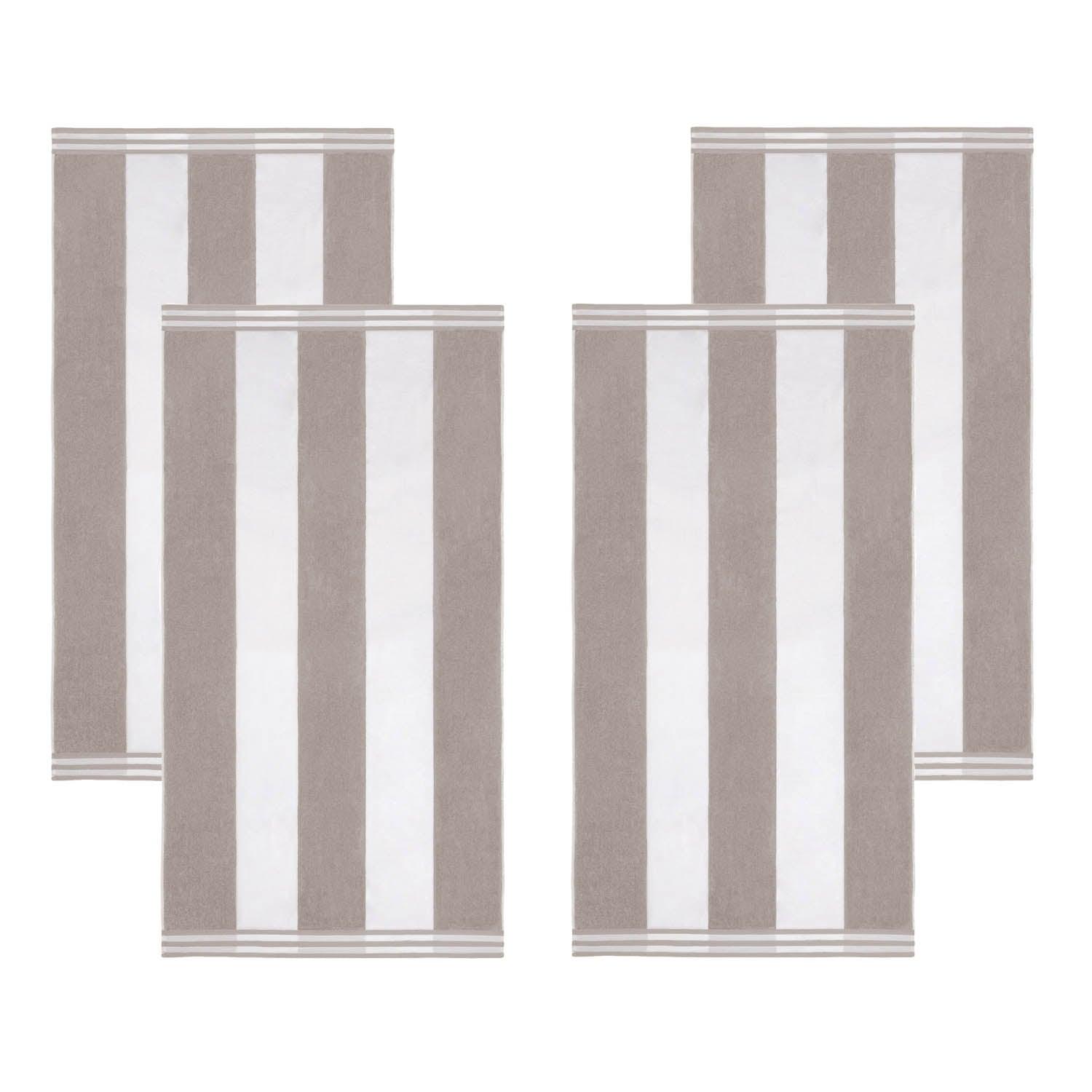 Cabana Stripe Oversized Cotton Beach Towel Set Of 2,4,6 - Beach Towel by Superior