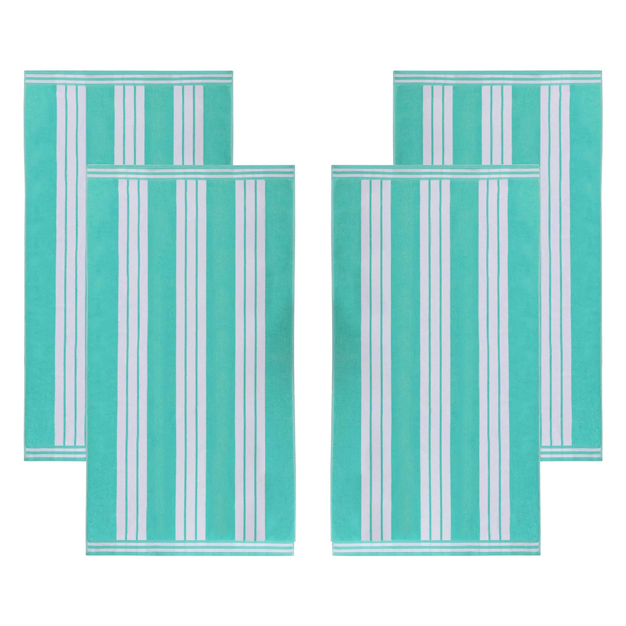 Cabana Stripe Oversized Cotton Beach Towel Set of 2, 4, or 6 Piece