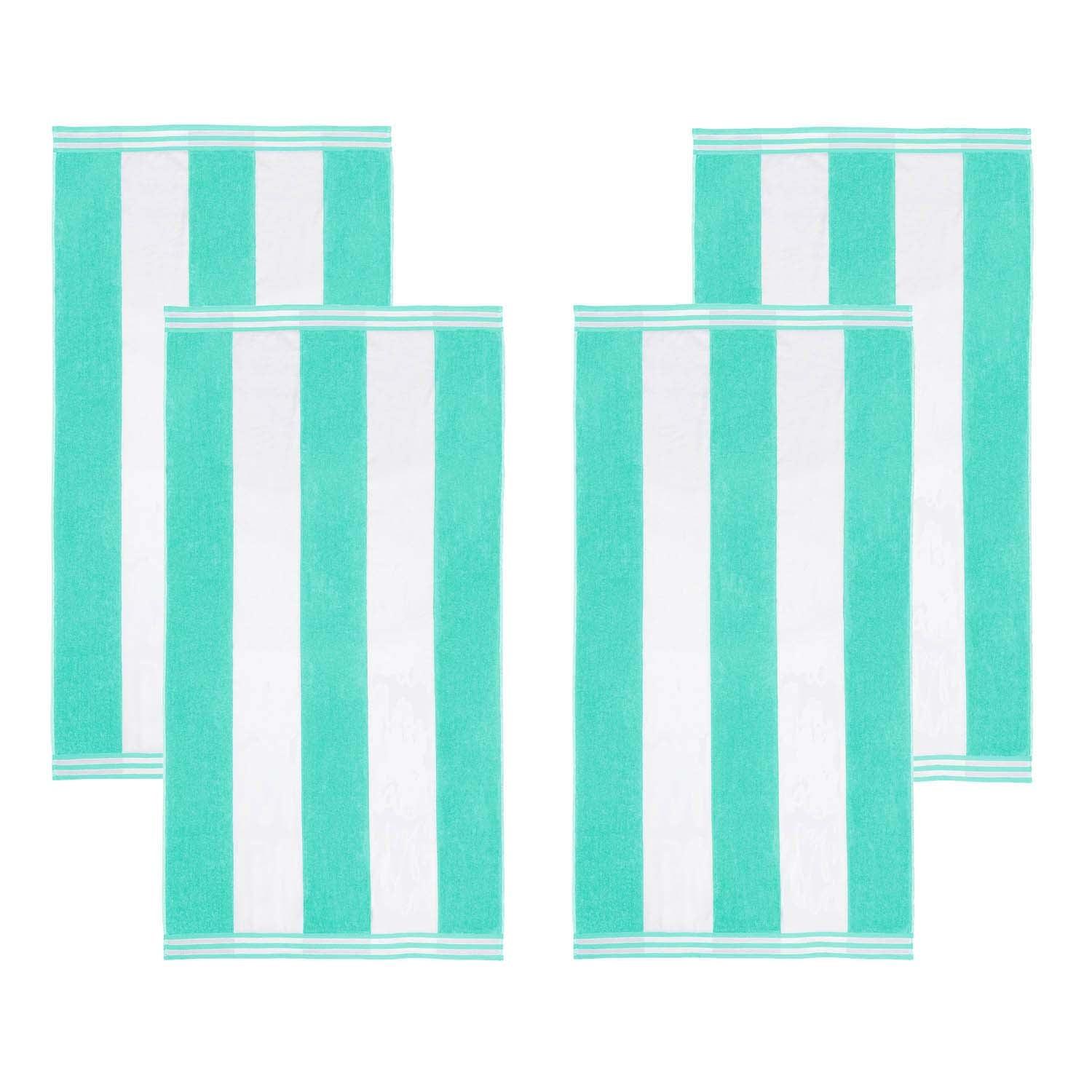 Cabana Stripe Oversized Cotton Beach Towel Set Of 2,4,6 - Beach Towel by Superior
