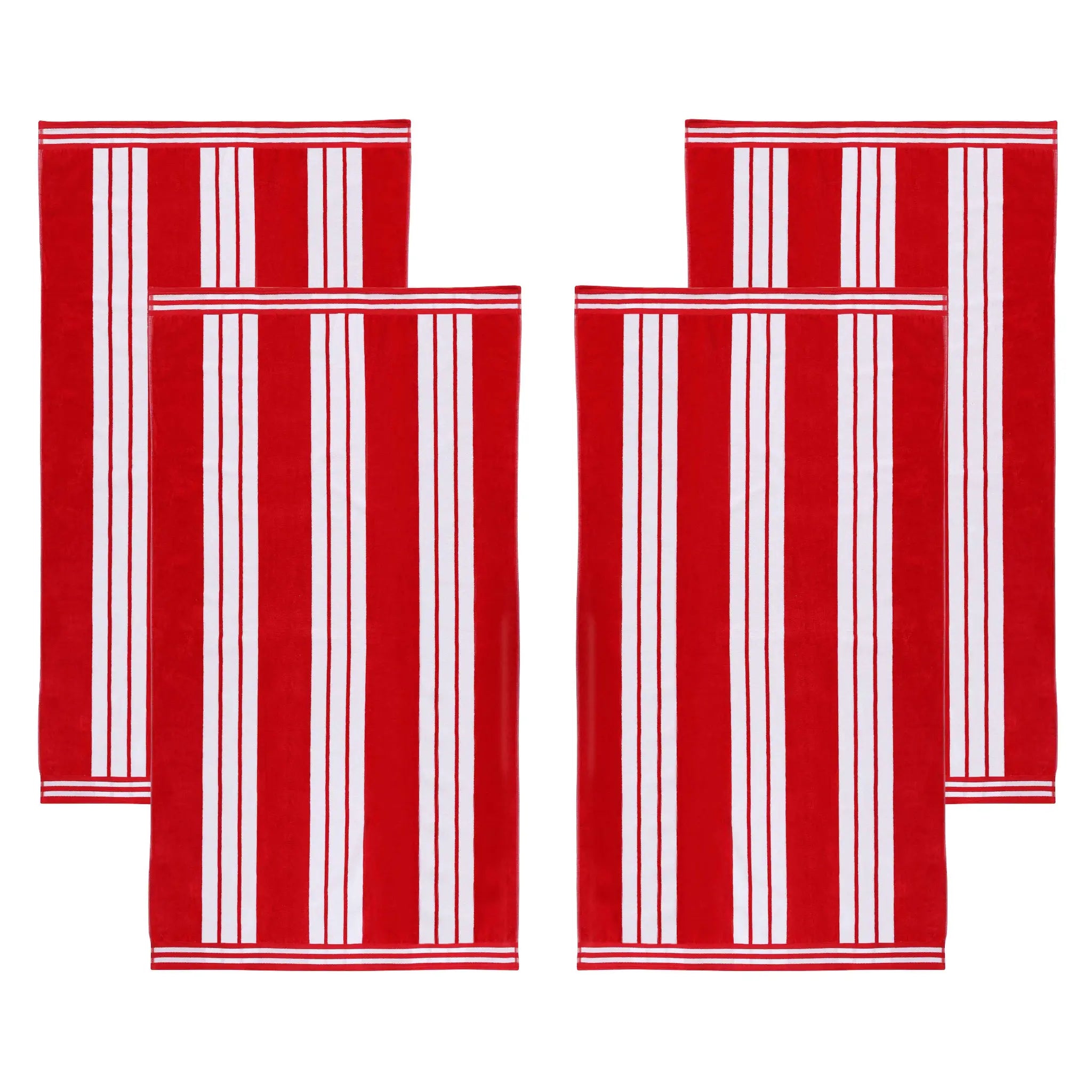 Cabana Stripe Oversized Cotton Beach Towel Set of 2, 4, or 6 Piece