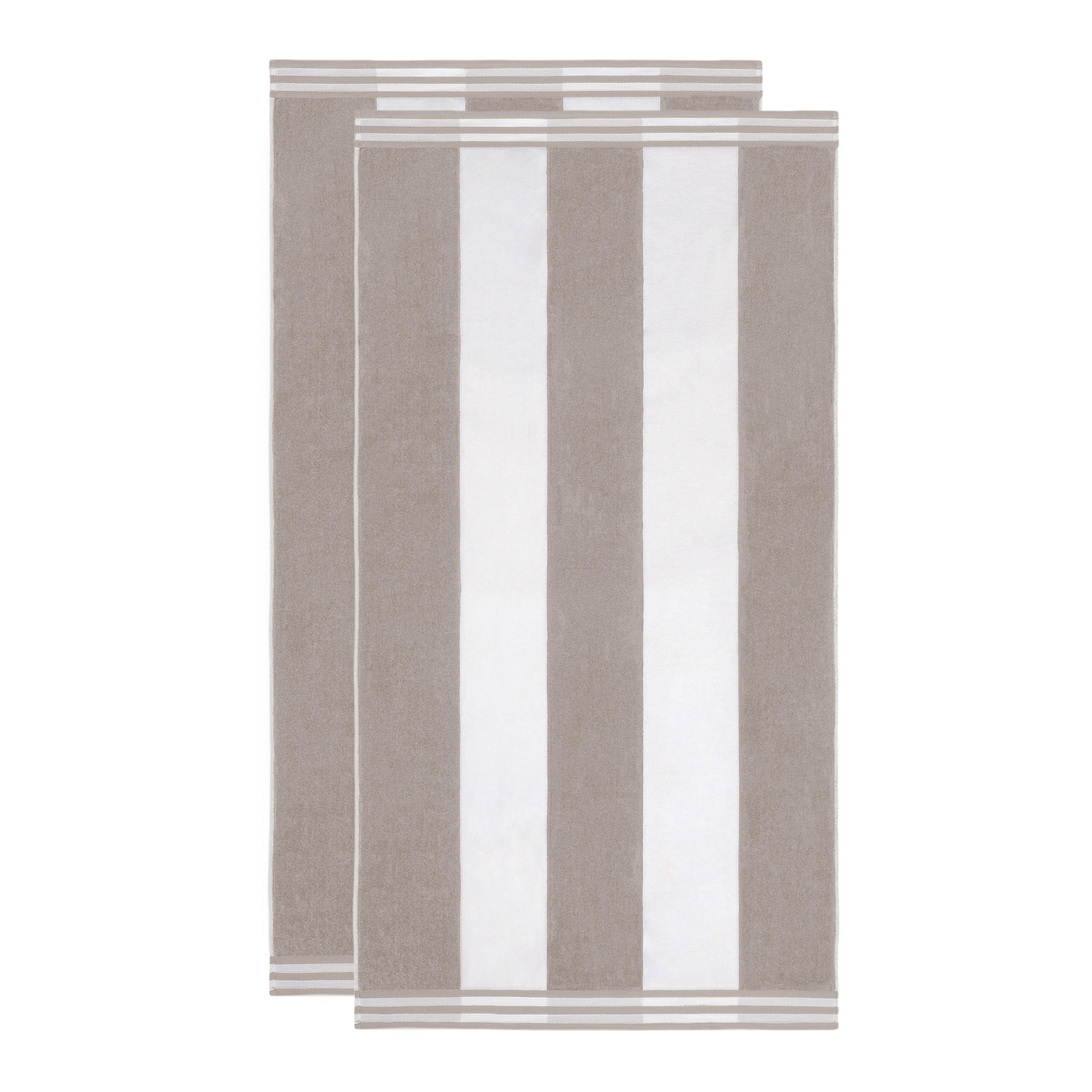 Cabana Stripe Oversized Cotton Beach Towel Set Of 2,4,6 - Beach Towel by Superior