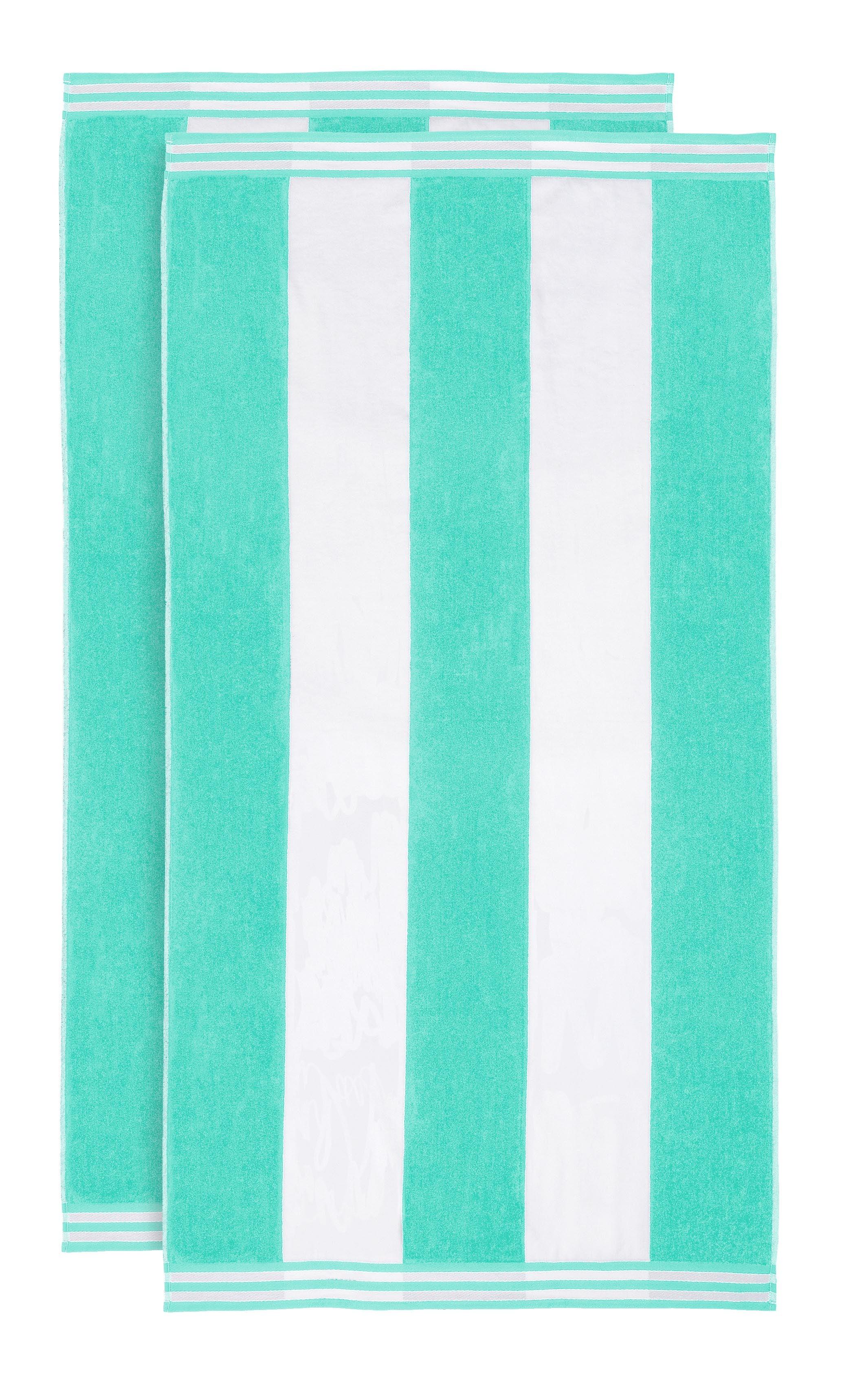 Cabana Stripe Oversized Cotton Beach Towel Set Of 2,4,6 - Beach Towel by Superior