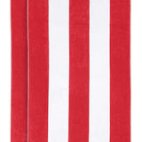 Cabana Stripe Oversized Cotton Beach Towel Set Of 2,4,6 - Beach Towel by Superior