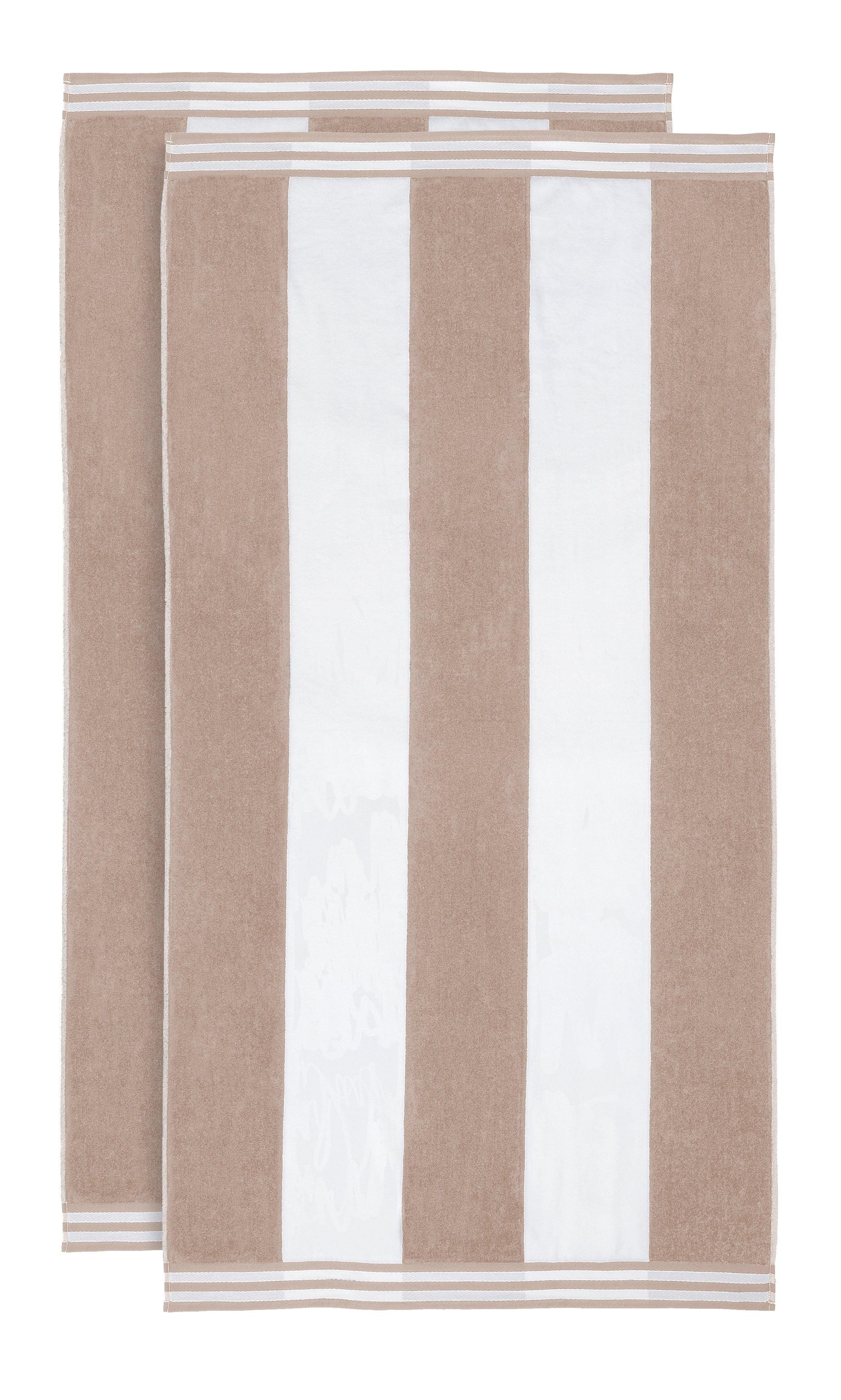 Cabana Stripe Oversized Cotton Beach Towel Set Of 2,4,6 - Beach Towel by Superior
