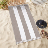 Cabana Stripe Oversized Cotton Beach Towel Sets