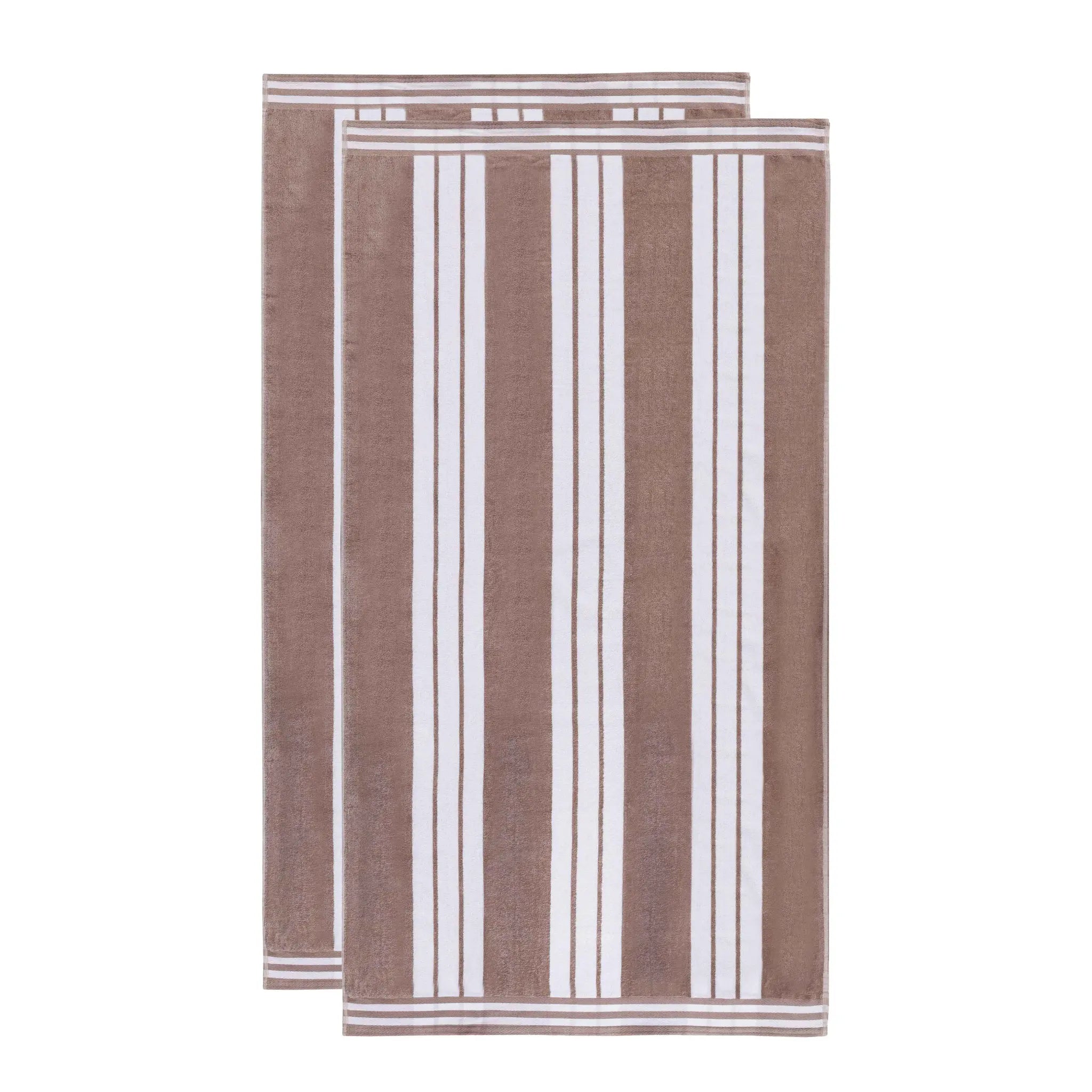 Cabana Stripe Oversized Cotton Beach Towel Set of 2, 4, or 6 Piece