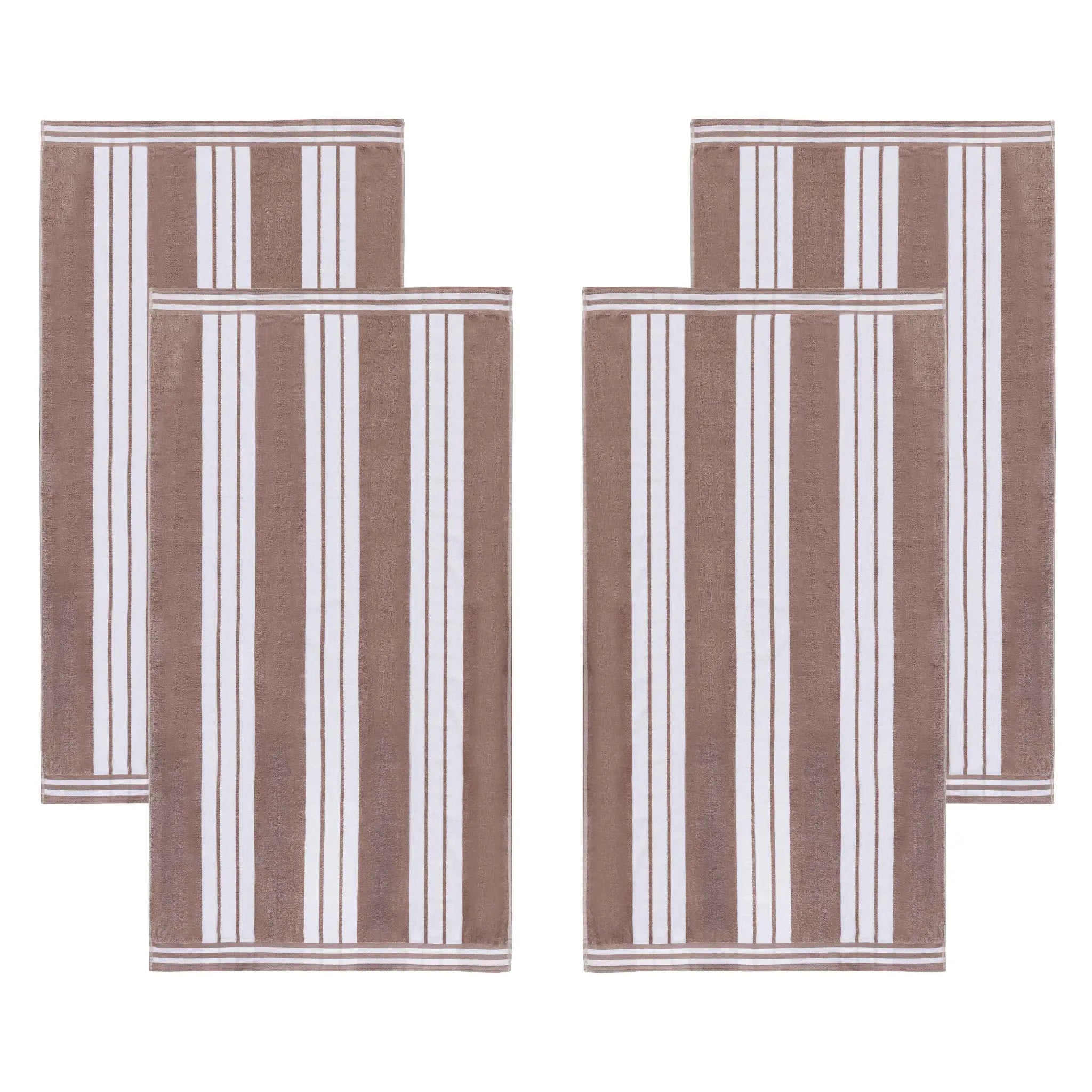 Cabana Stripe Oversized Cotton Beach Towel Set of 2, 4, or 6 Piece