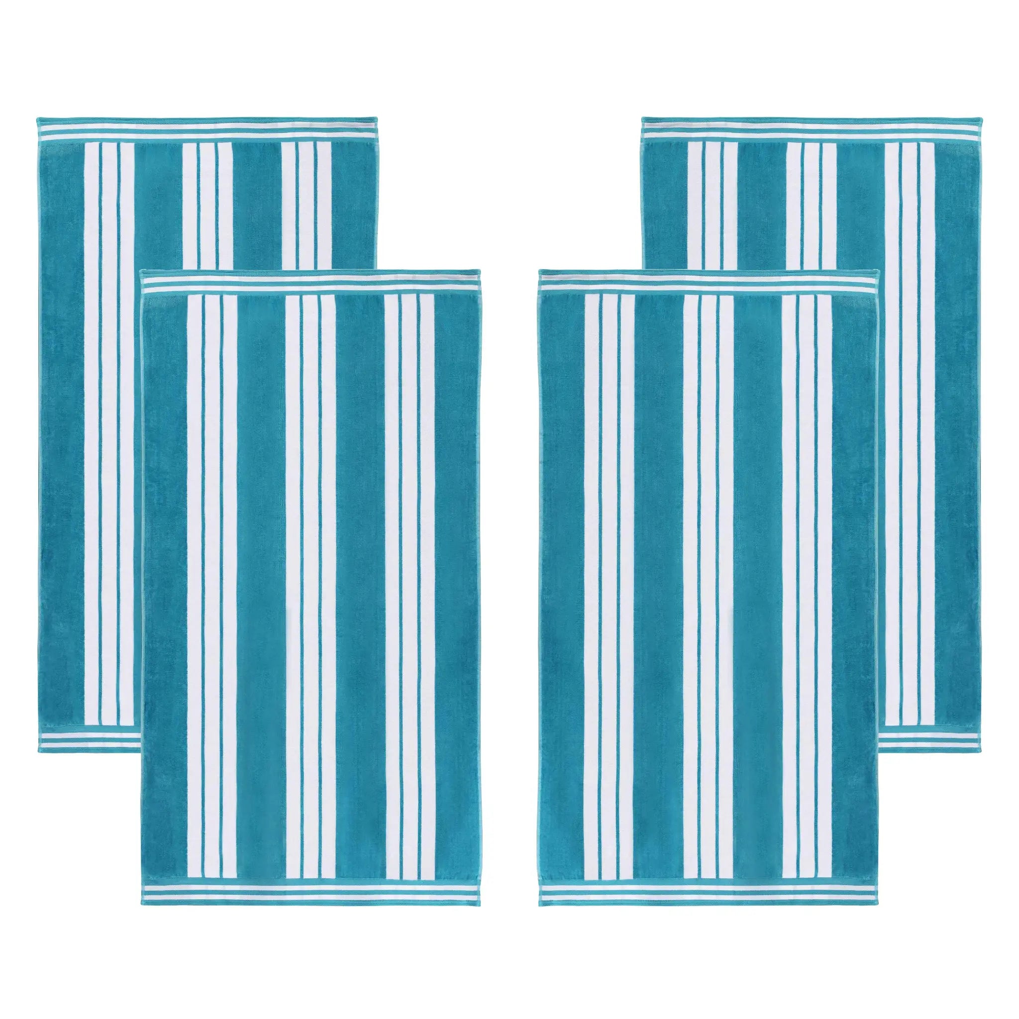 Cabana Stripe Oversized Cotton Beach Towel Set of 2, 4, or 6 Piece