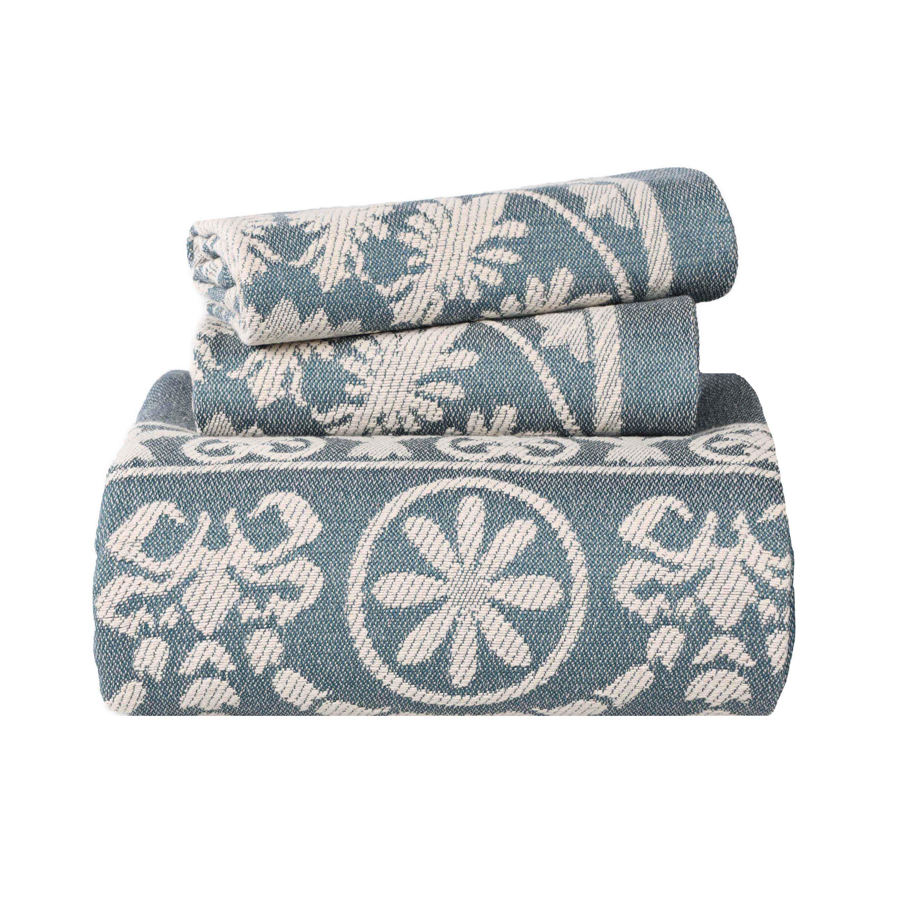 Kymbal Cotton Blend Woven Medallion Jacquard Bedspread Set - Bedspread by Superior