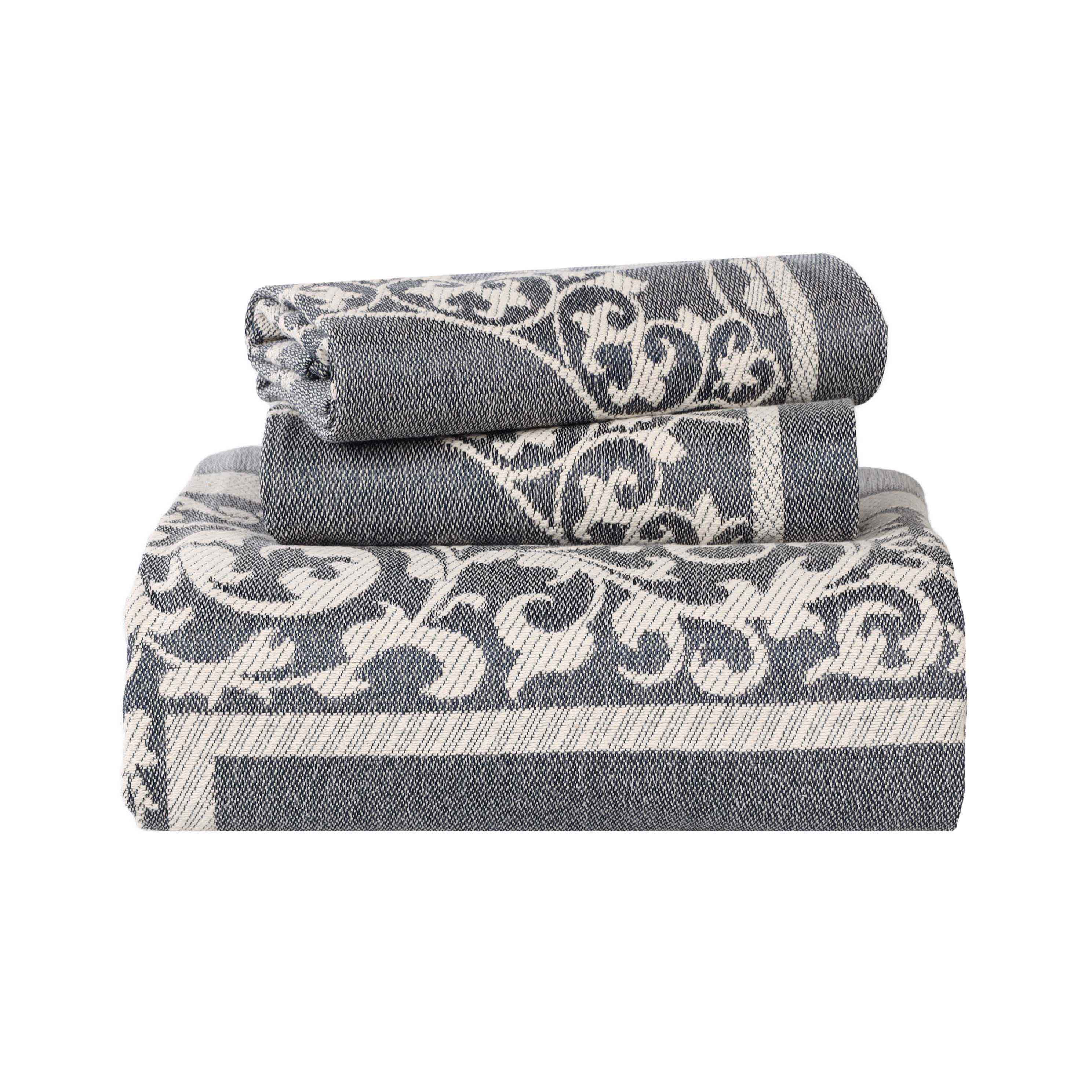 Lyron Cotton Blend Woven Jacquard Floral Scroll Bedspread Set - Bedspread by Superior