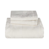 Lightweight Cotton Bedspread Set 3-Piece Lyron Floral Scroll Jacquard