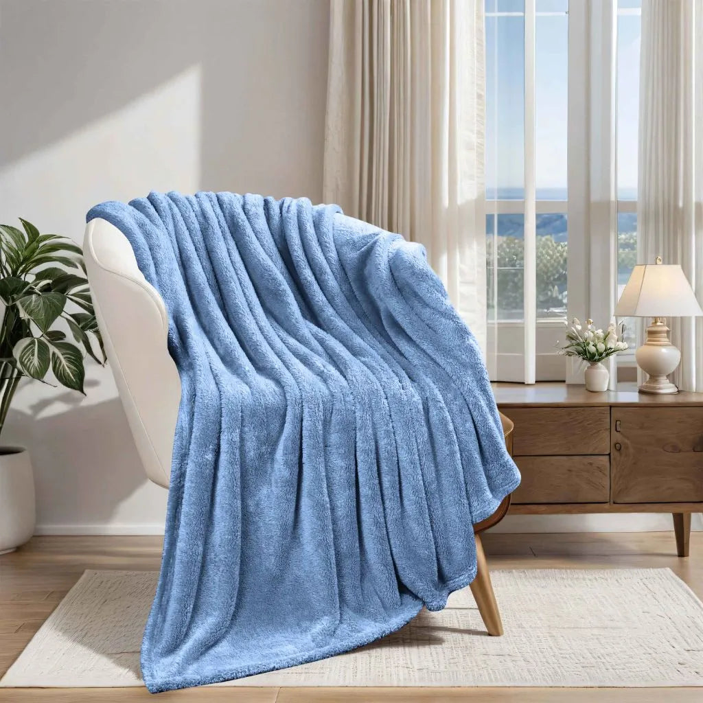 Fleece Plush Medium Weight Fluffy Soft Solid Decorative Blanket - Blanket by Superior Brand