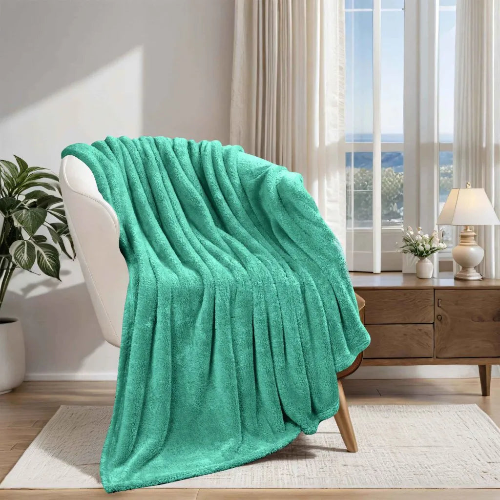 Fleece Plush Medium Weight Fluffy Soft Solid Decorative Blanket - Blanket by Superior Brand