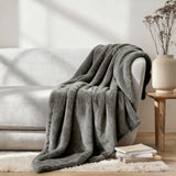 Superior Fleece Plush Medium Weight Fluffy Solid Decorative Blanket