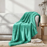 Superior Fleece Plush Medium Weight Fluffy Solid Decorative Blanket