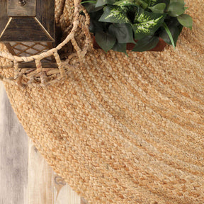 Handwoven Braided Jute Modern Farmhouse Reversible Indoor Area Rug