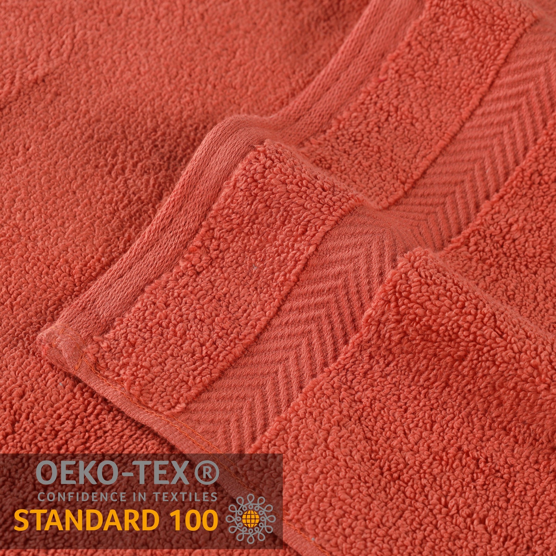 Zero Twist Cotton Ultra-Soft Absorbent Assorted - Brick Red
