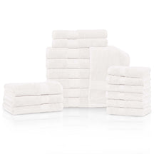 Rayon from Bamboo Cotton Blend Luxury Assorted 18 Piece Towel Set - White