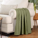 Basketweave Classic Farmhouse All-Season Cotton Blanket - Blanket by Superior Brand
