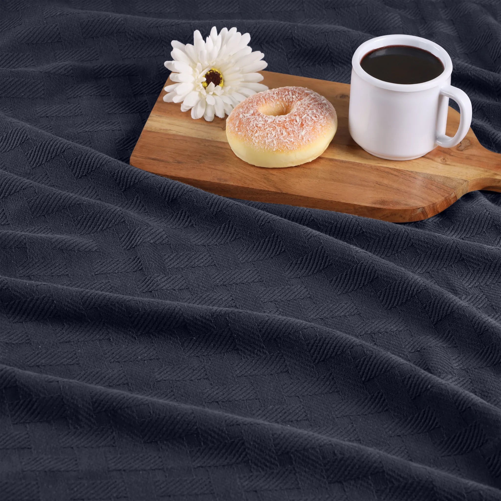 Basketweave Classic Farmhouse All-Season Cotton Blanket - Blanket by Superior Brand
