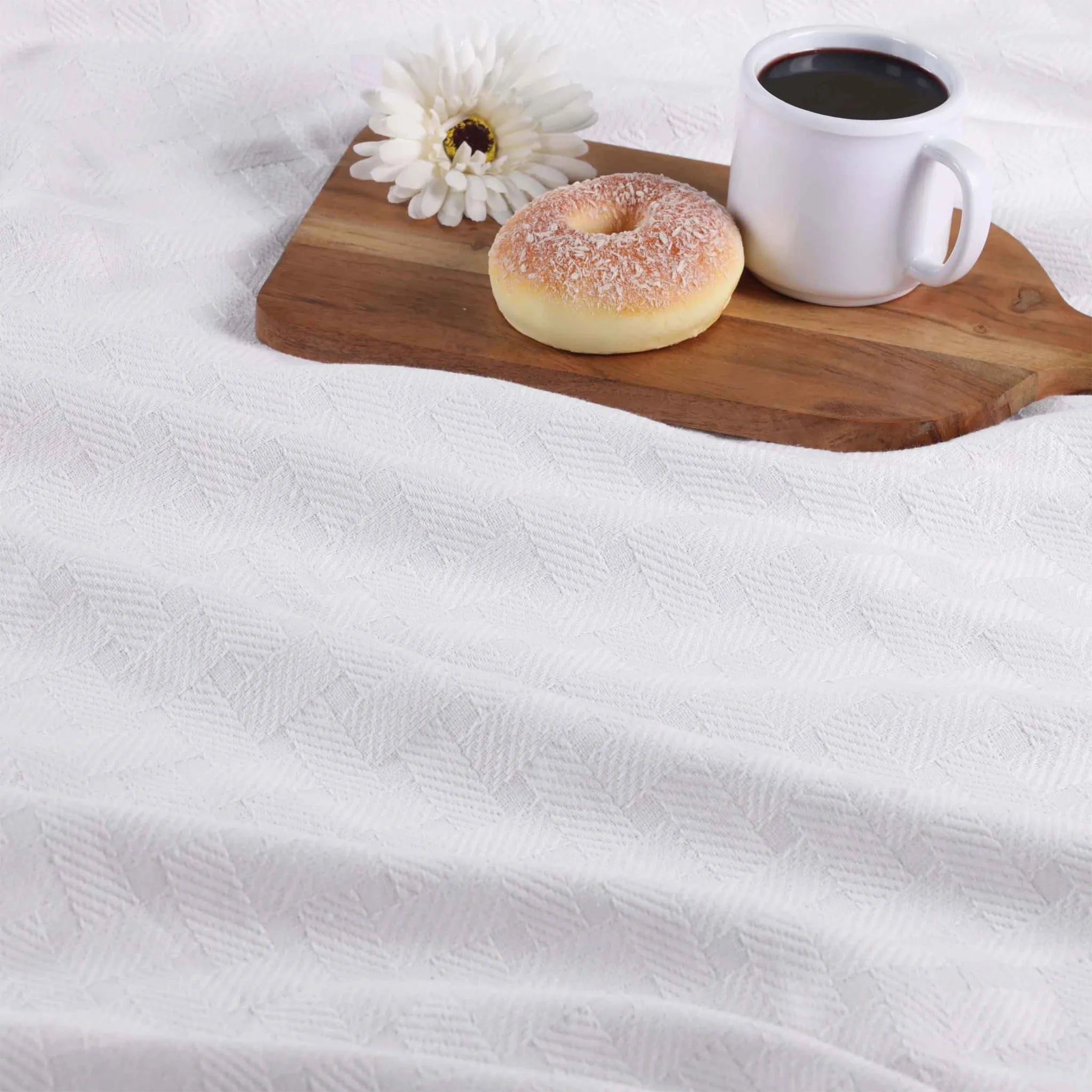 Basketweave Classic Farmhouse All-Season Cotton Blanket - Blanket by Superior Brand