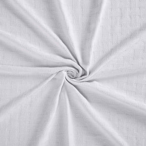 Basketweave All Season Cotton Blanket - White