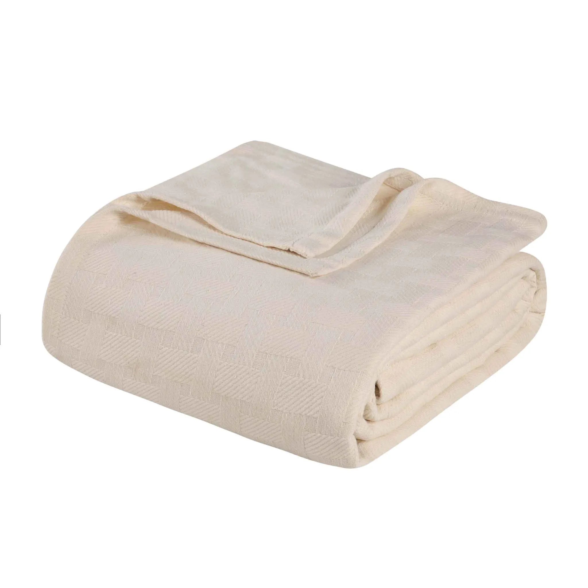 Basketweave Classic Farmhouse All-Season Cotton Blanket - Blanket by Superior Brand