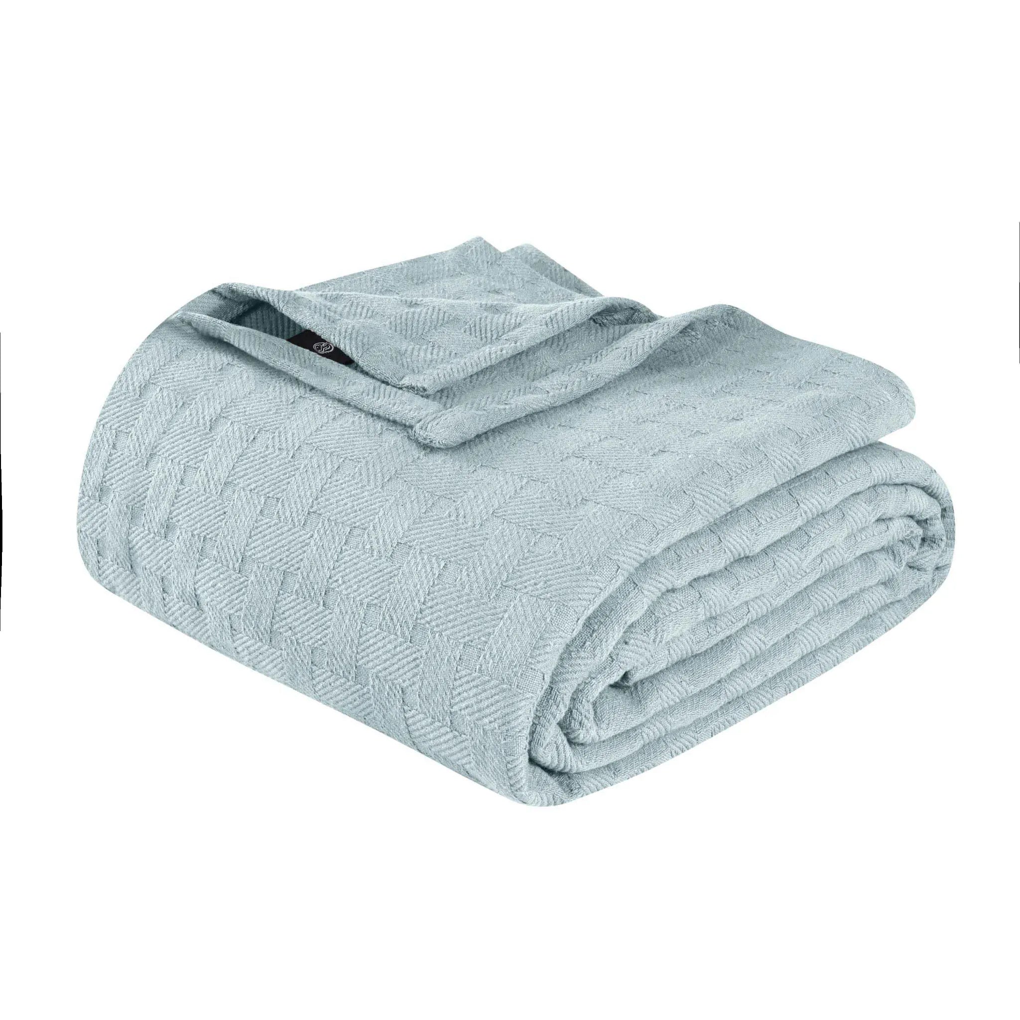 Basketweave Classic Farmhouse All-Season Cotton Blanket - Blanket by Superior Brand