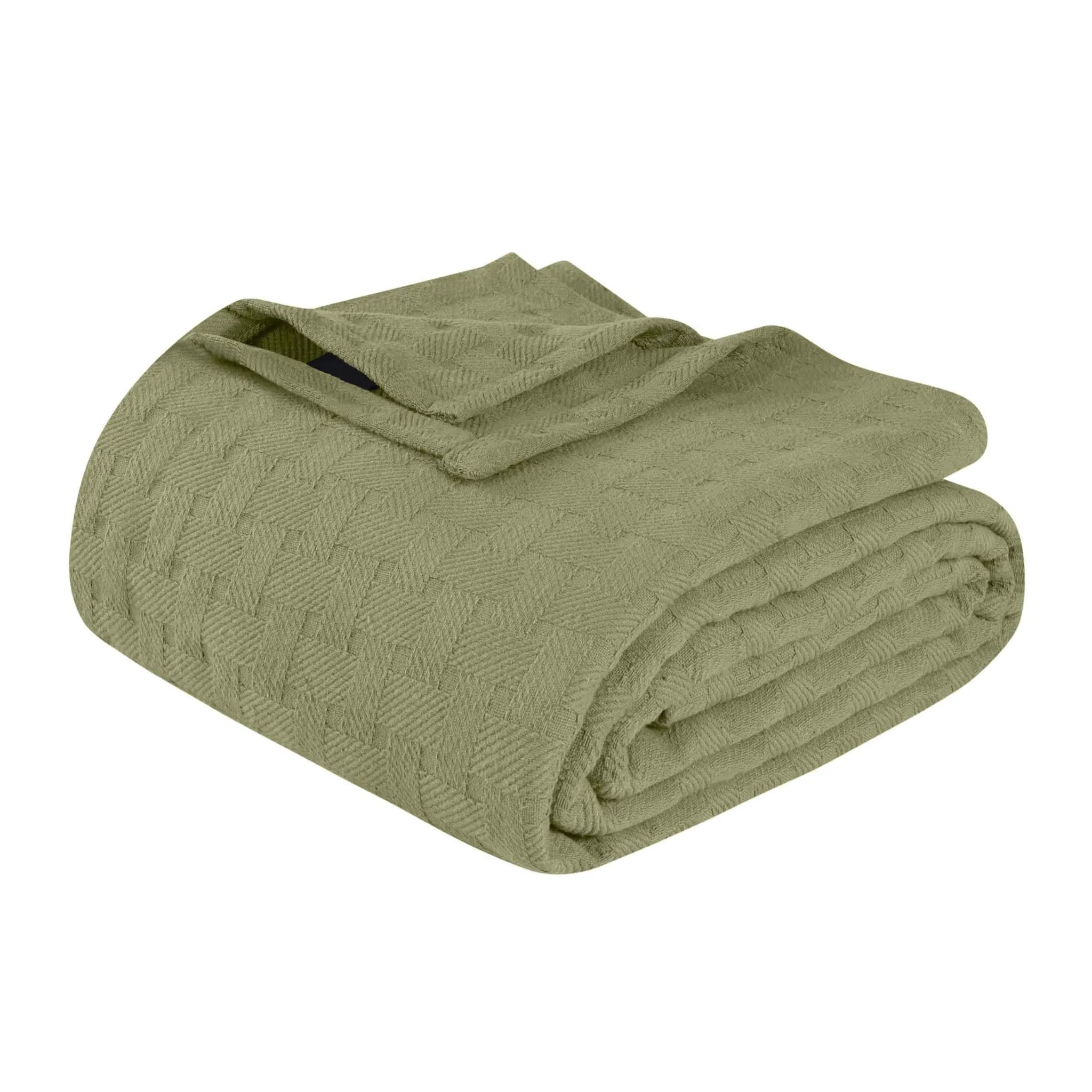 Basketweave Classic Farmhouse All-Season Cotton Blanket - Blanket by Superior Brand