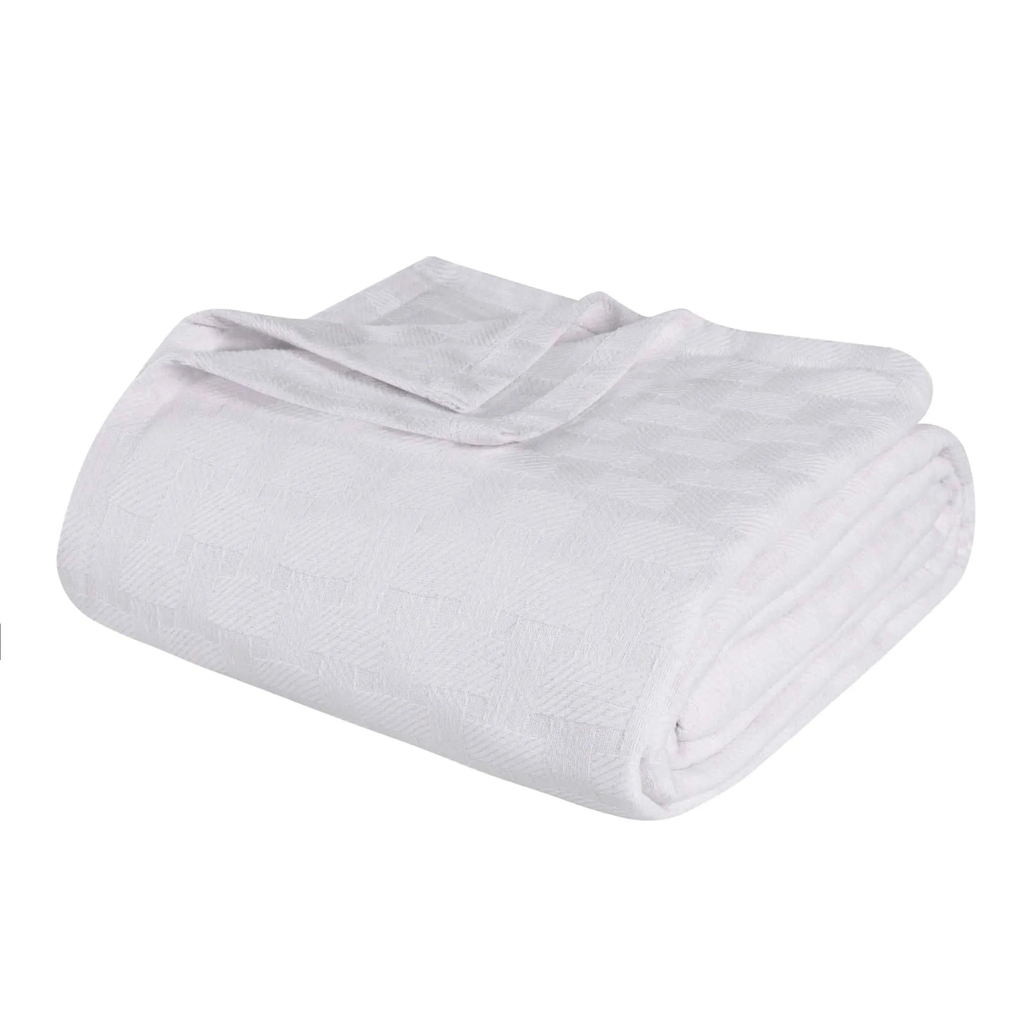Basketweave Classic Farmhouse All-Season Cotton Blanket - Blanket by Superior Brand