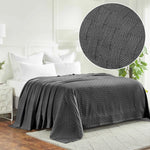 Basketweave Classic Farmhouse All-Season Cotton Blanket - Blanket by Superior Brand