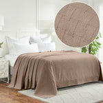 Basketweave Classic Farmhouse All-Season Cotton Blanket - Blanket by Superior Brand