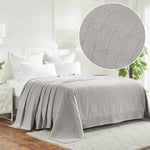 Basketweave Classic Farmhouse All-Season Cotton Blanket - Blanket by Superior Brand