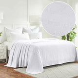 Basketweave Classic Farmhouse All-Season Cotton Blanket - Blanket by Superior Brand