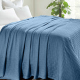 Basketweave Classic Farmhouse All-Season Cotton Blanket - Blanket by Superior Brand