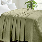 Basketweave Classic Farmhouse All-Season Cotton Blanket - Blanket by Superior Brand