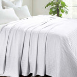 Basketweave Classic Farmhouse All-Season Cotton Blanket - Blanket by Superior Brand