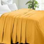 Basketweave Classic Farmhouse All-Season Cotton Blanket - Blanket by Superior Brand