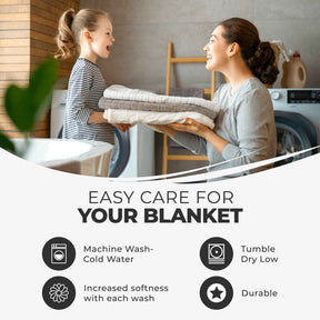 Basketweave All Season Cotton Blanket - Charcoal