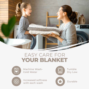 Basketweave All Season Cotton Blanket - Ivory