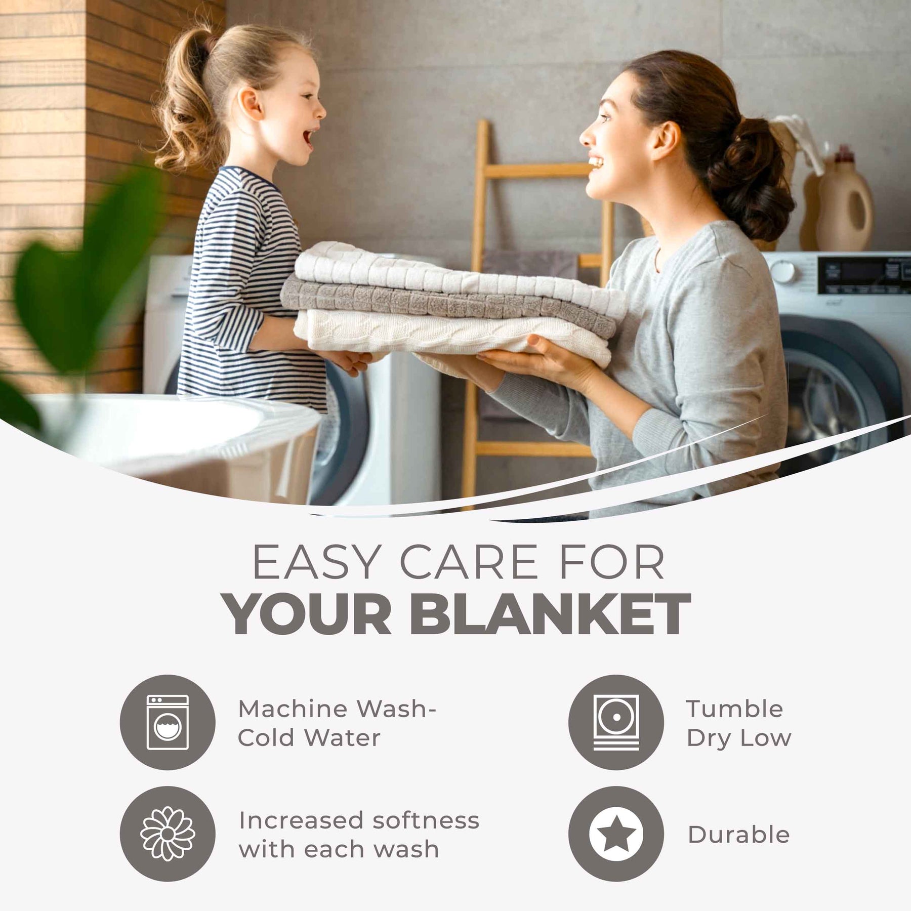 Basketweave All Season Cotton Blanket - Silver
