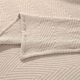 Aswan Cotton Medium Weight Textured Modern Chevron Woven Coverlet - Coverlet by Superior