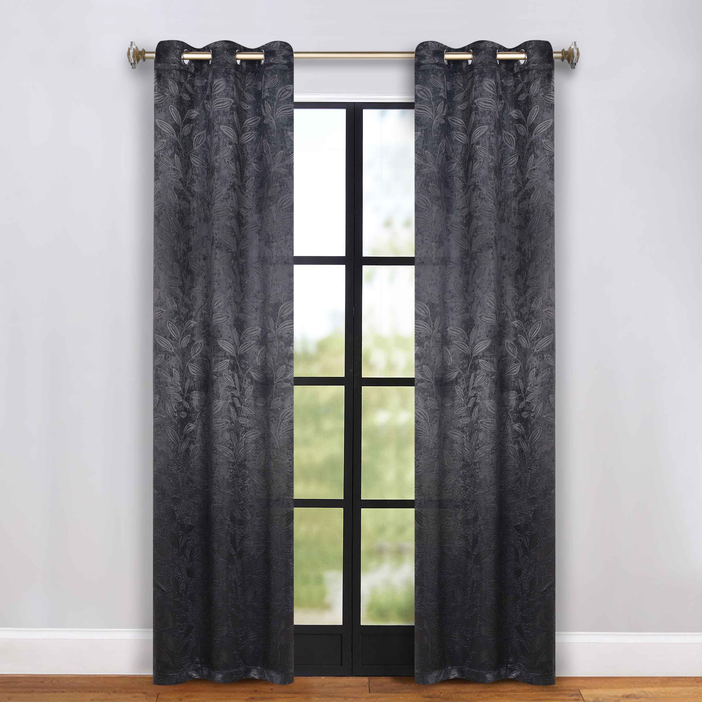 Leaves Room Darkening Grommet Blackout Curtain Panels, Set of 2 - Blackout Curtains by Superior
